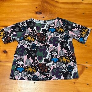 Marimekko Floral Tee in Pink, Black, Green, Blue, Yellow
